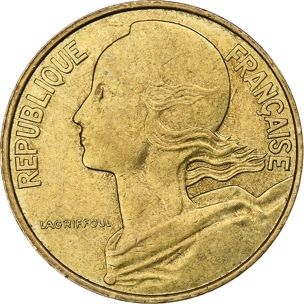 France, 10 Centimes, Marianne, 1991, Pessac, Aluminum-Bronze, 