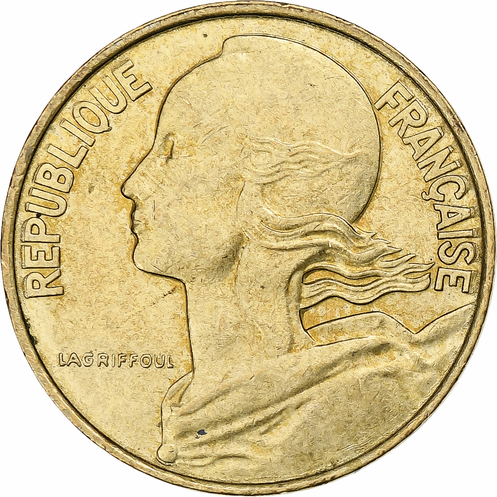 France, 10 Centimes, Marianne, 1995, Pessac, Aluminum-Bronze, 