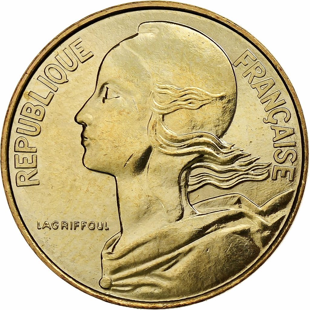 France, 10 Centimes, Marianne, 1996, Paris, Aluminum-Bronze, 