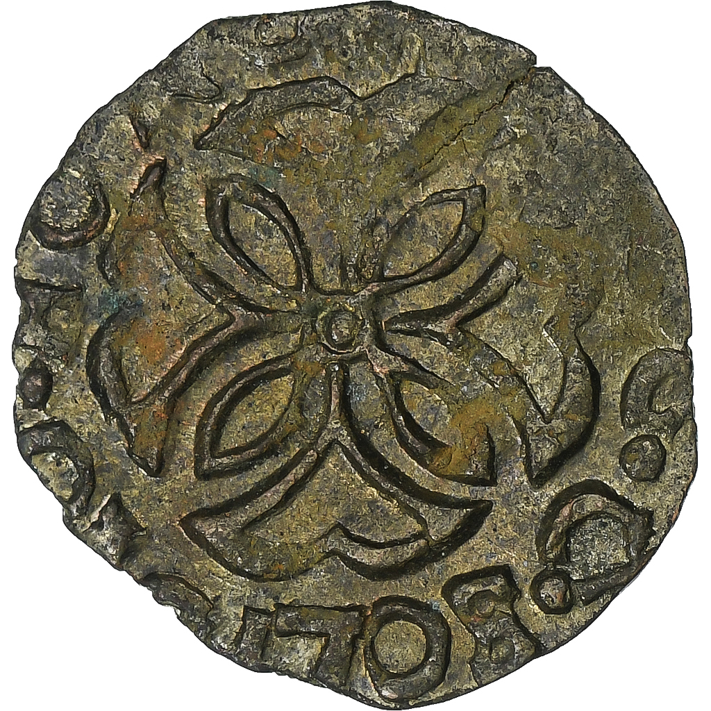 Principality of Orange, Frédéric-Henri de Nassau, Liard à l'M, copper