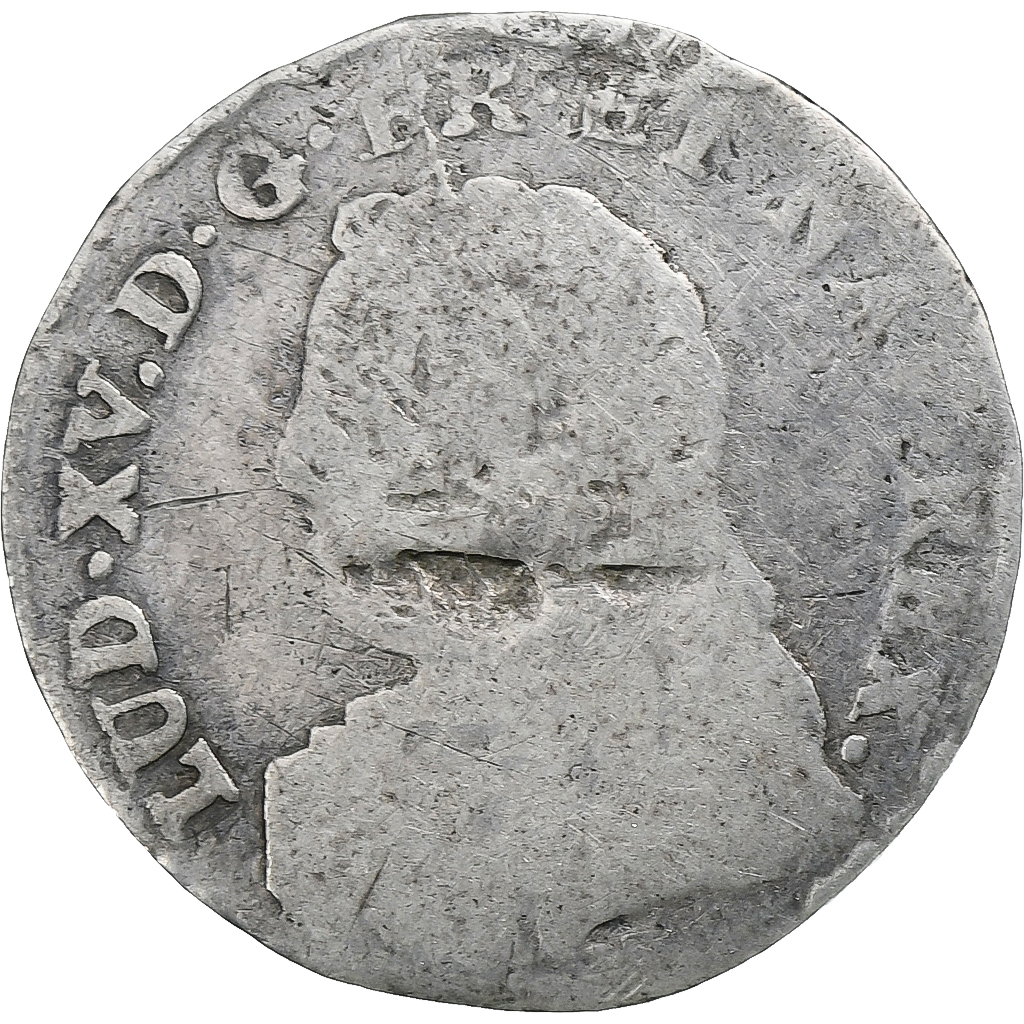 France, Louis XV, 1/20 Ecu aux branches d'olivier, 1727, Orléans, Silver