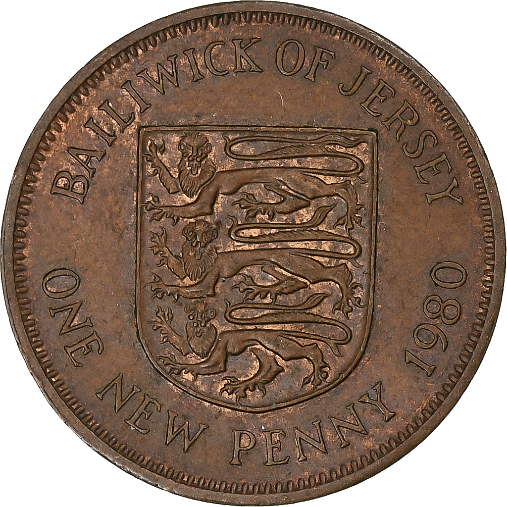 Jersey, Elizabeth II, New Penny, 1980, Llantrisant, Bronze, , KM:30