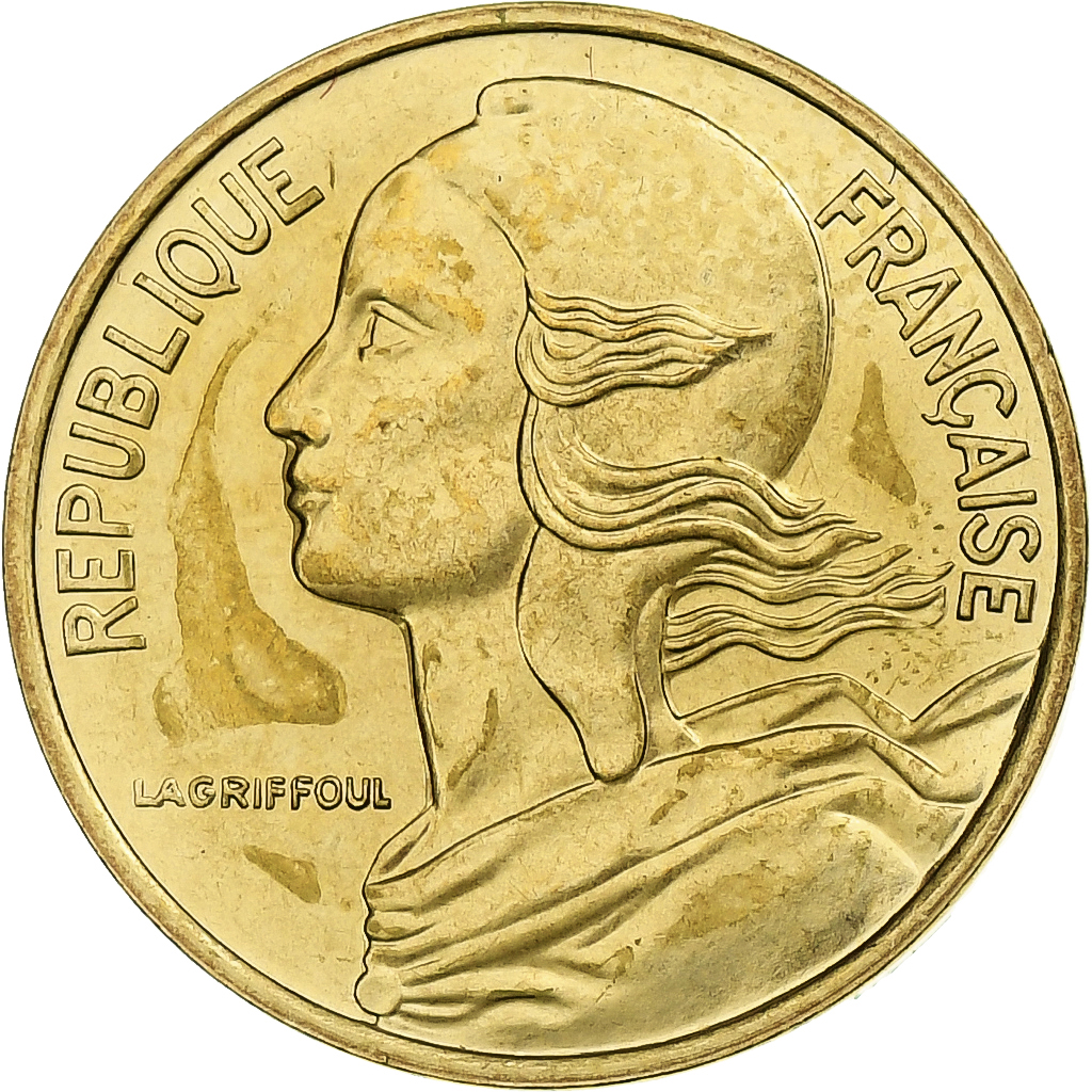 France, 5 Centimes, Marianne, 1986, Pessac, BU, Aluminum-Bronze, 