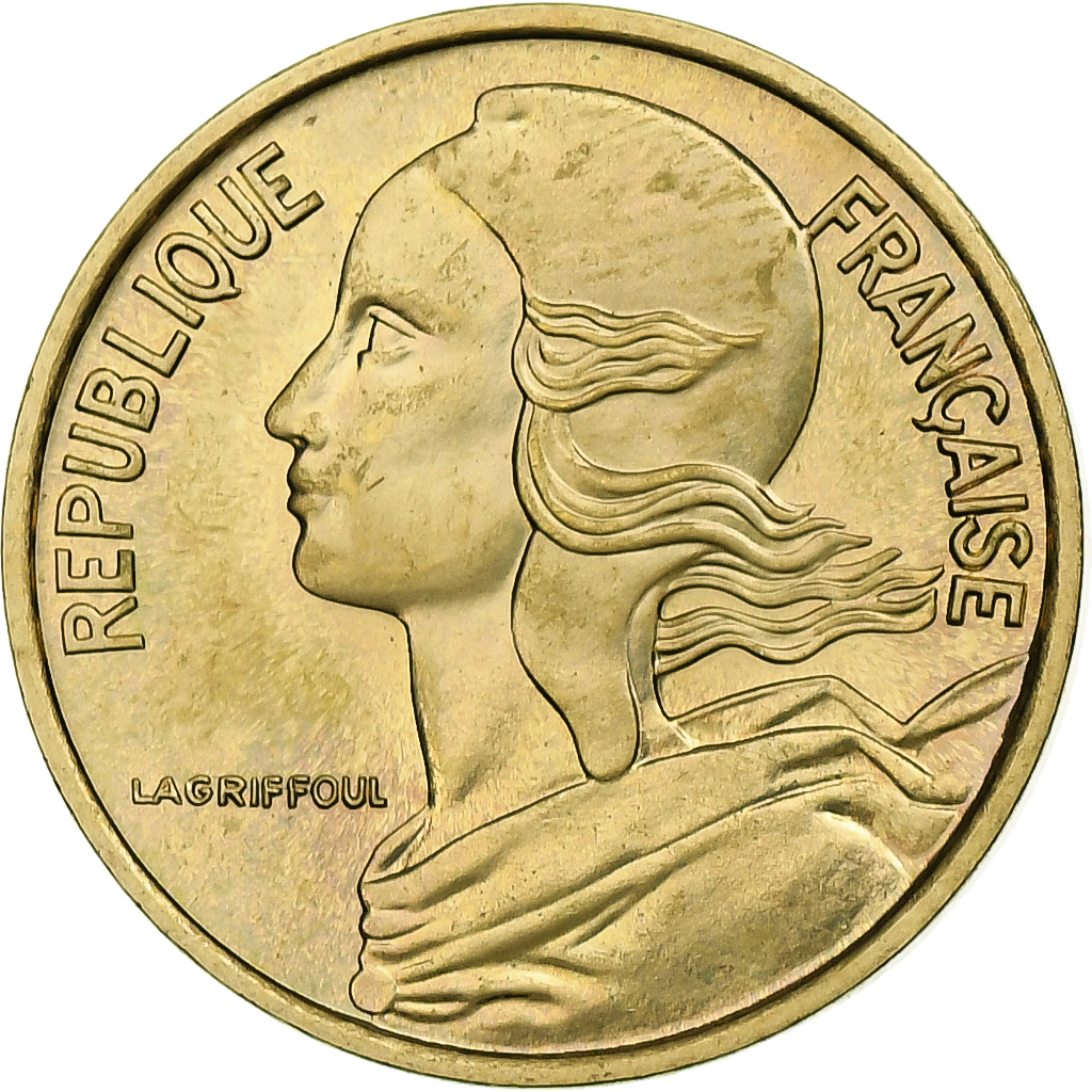 France, 5 Centimes, Marianne, 1971, Paris, Aluminum-Bronze, , Gadoury:175