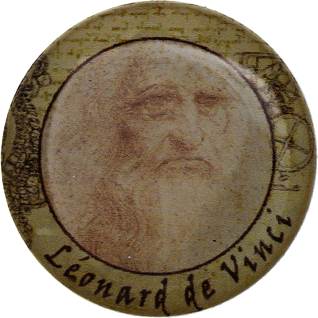 Italy, Token, Léonard de Vinci, Aluminium, 