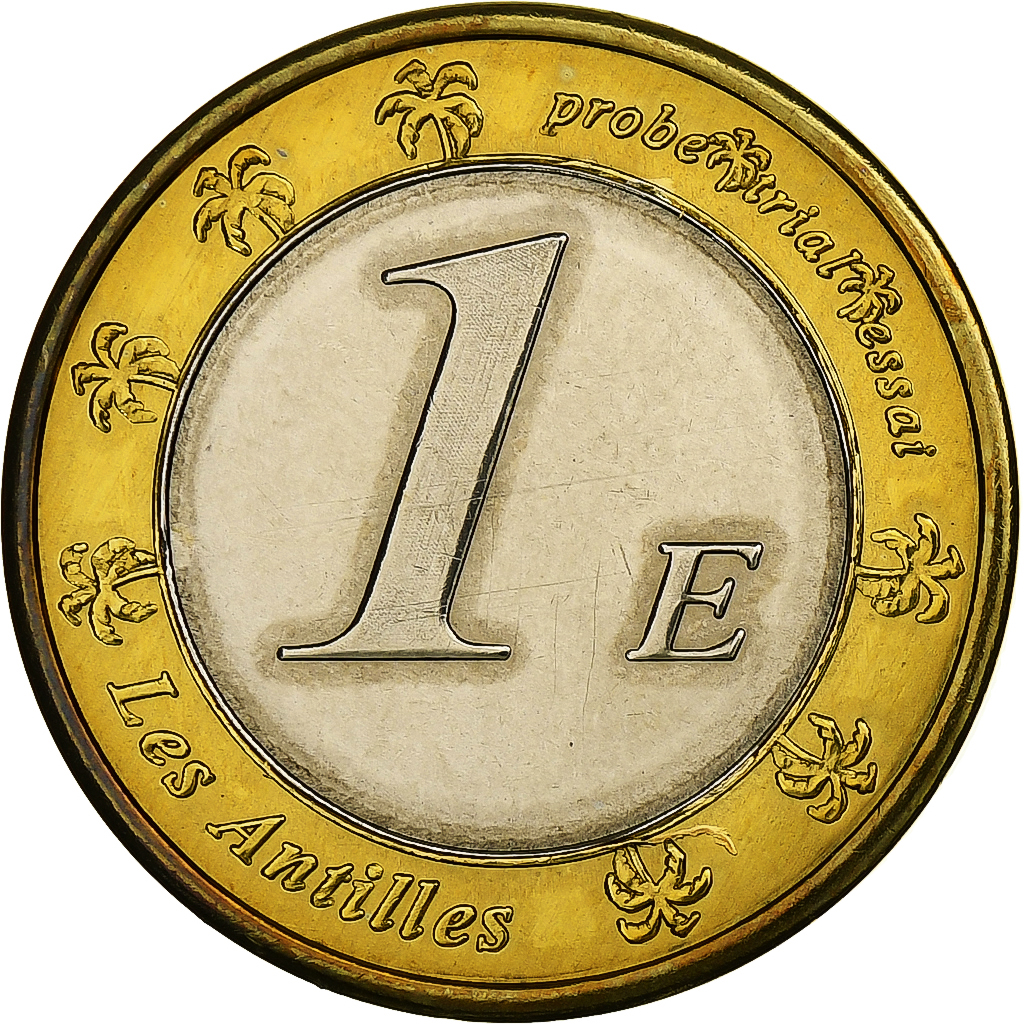 Martinique, Euro, Fantasy euro patterns, Essai-Trial, Proof, 2005, Bi-Metallic