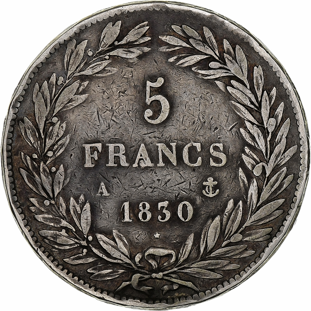 France, Louis-Philippe, 5 Francs, 1830, Paris, Silver, , Gadoury:676a