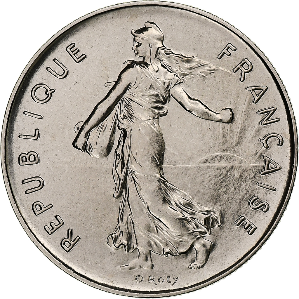 France, 5 Francs, Semeuse, 1978, Monnaie de Paris, série FDC, Copper-nickel
