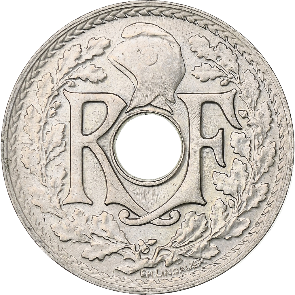 France, 5 Centimes, Lindauer, 1917, Paris, Copper-nickel, , Gadoury:169