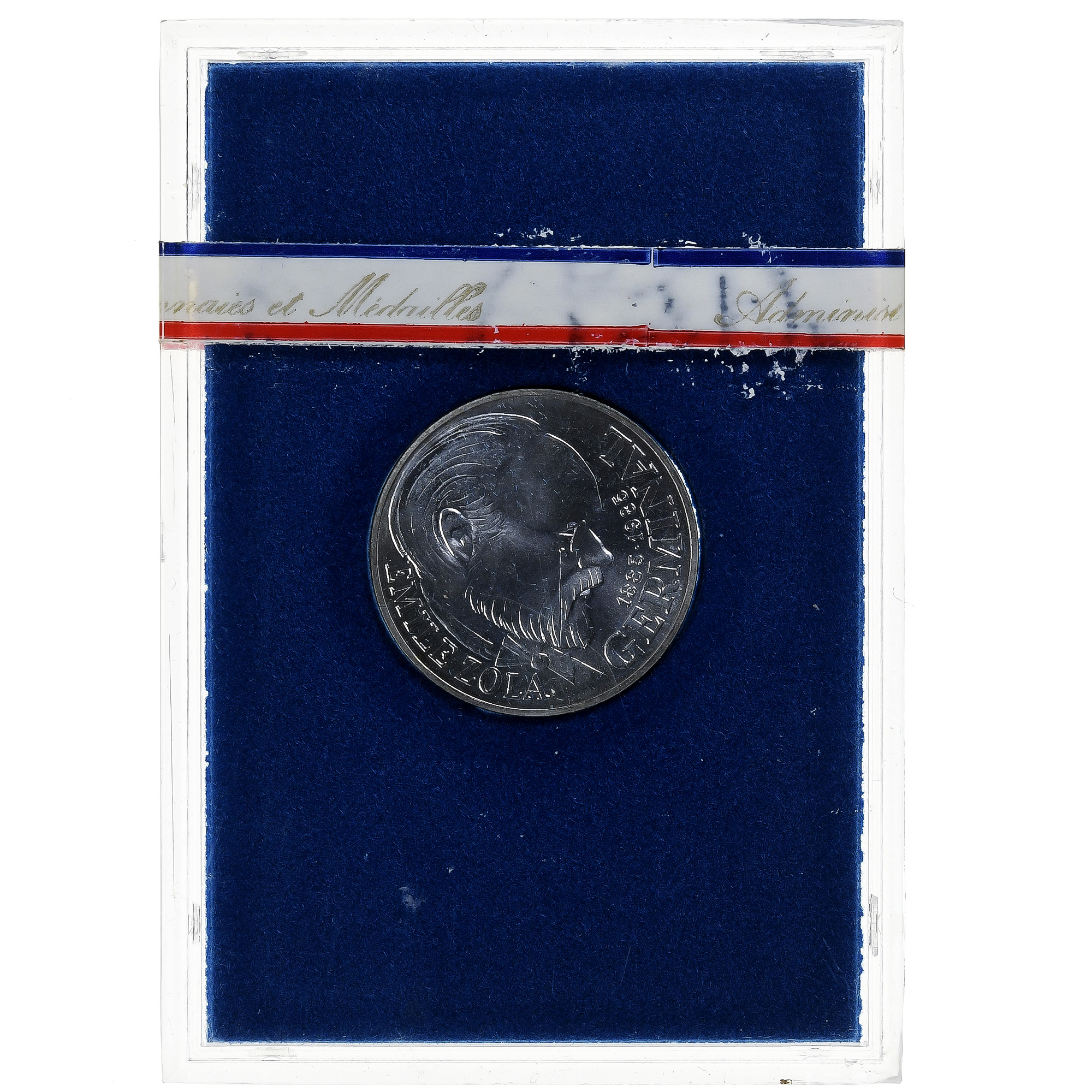 France, 100 Francs, Emile Zola Germinal, 1985, Monnaie de Paris, BU, Silver