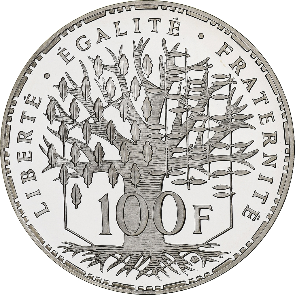 France, 100 Francs, Panthéon, 2001, Monnaie de Paris, Proof, Silver, 