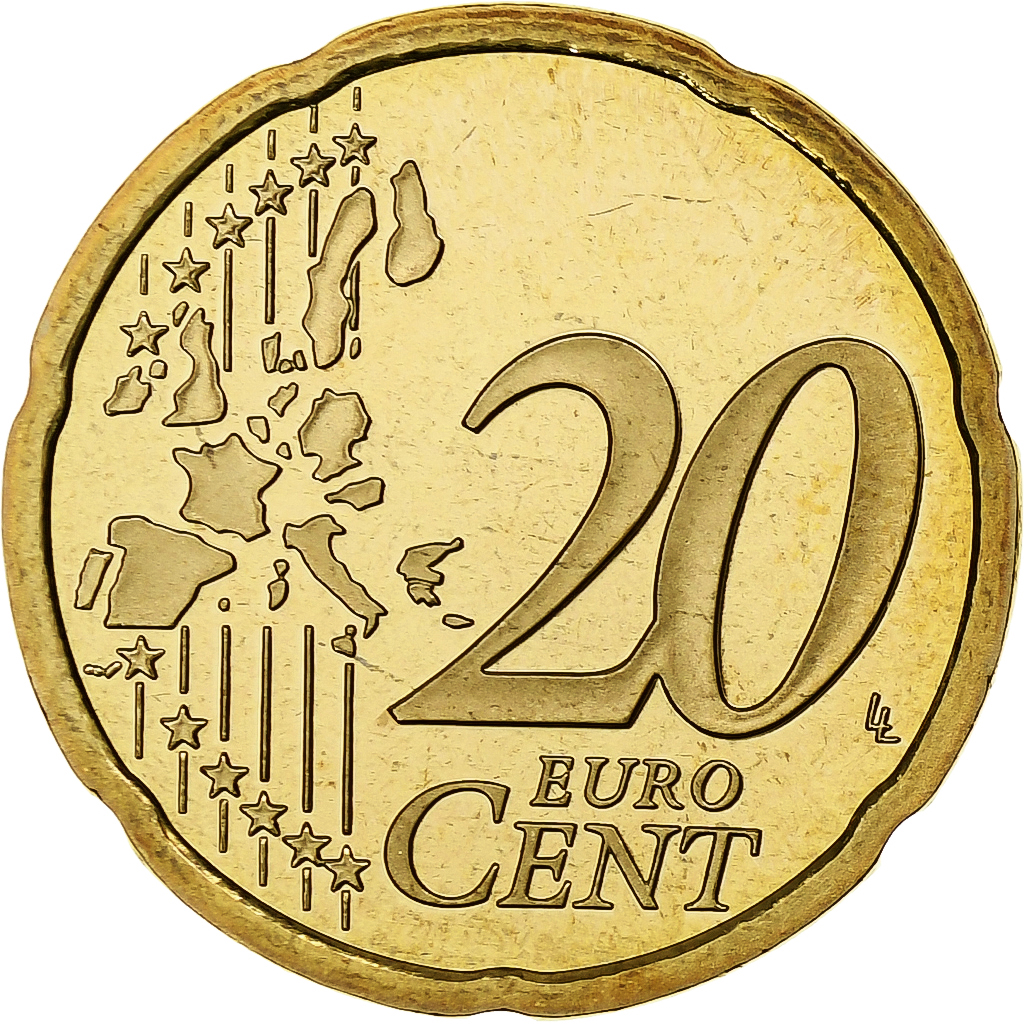Frankreich, 20 Euro Cent, PP, 2000, Monnaie de Paris, Nordic gold, STGL, KM:1286