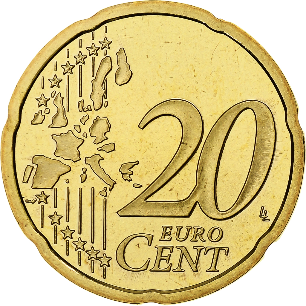 Frankreich, 20 Euro Cent, PP, 2002, Monnaie de Paris, Nordic gold, STGL, KM:1286