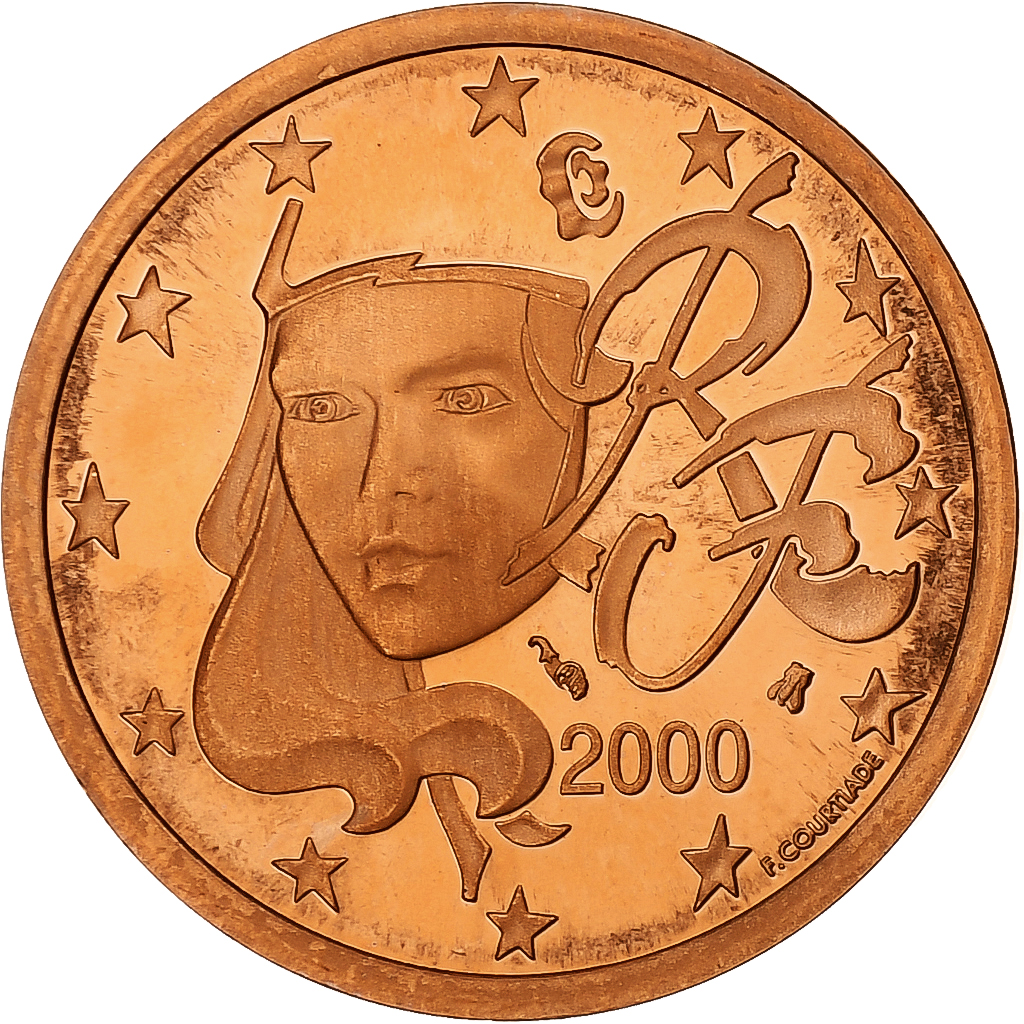 Frankreich, 5 Euro Cent, PP, 2000, Monnaie de Paris, Copper Plated Steel, STGL