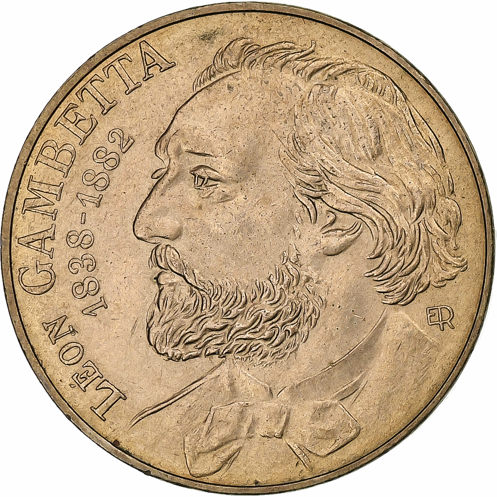 France, 10 Francs, Gambetta, 1982, Pessac, Copper-nickel Aluminium, 