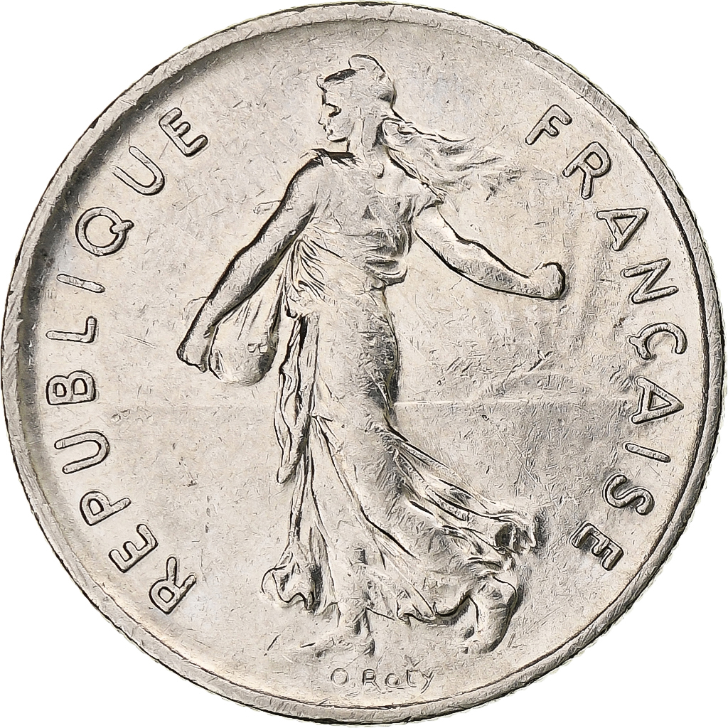 France, 5 Francs, Semeuse, 1993, Pessac, Copper-nickel, , Gadoury:771