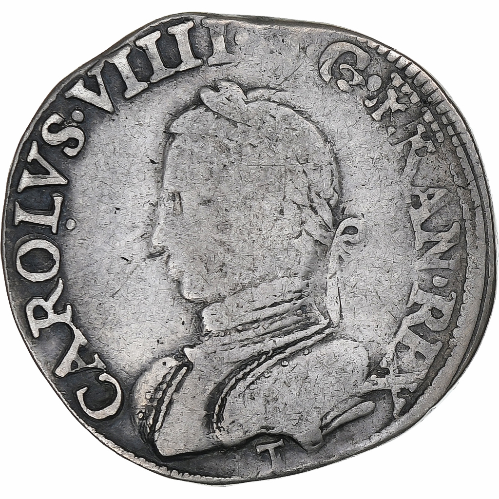 France, Charles IX, Teston aux 2 C couronnés, 1562, Nantes, Silver, 