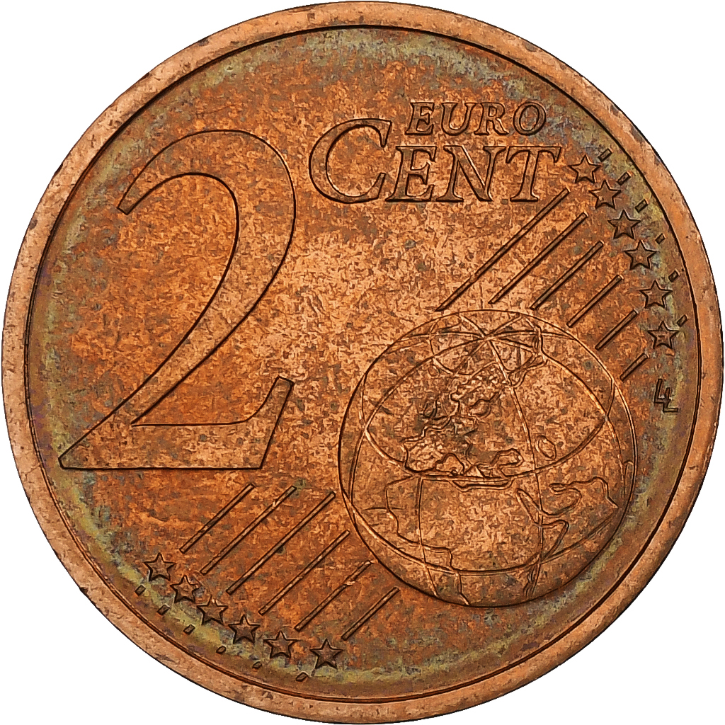 1284978] France, 2 Euro Cent, BU, 2000, Pessac, Copper Plated