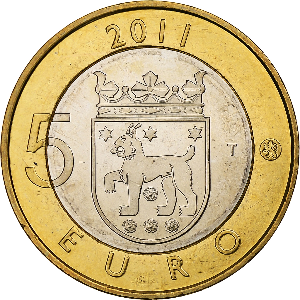 Finland, 5 Euro, Häme, 2011, Vantaa, Bi-Metallic, , KM:161