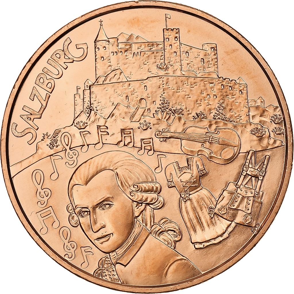 Österreich, 10 Euro, Salzburg, 2014, Vienna, Kupfer, STGL