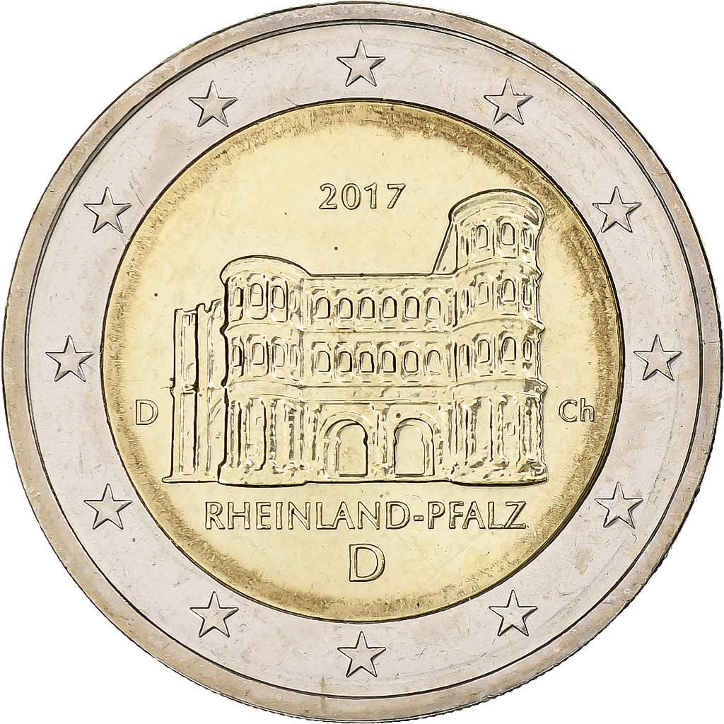 Germany, 2 Euro, Rheinland-Pfalz, 2017, Munich, Bi-Metallic, 