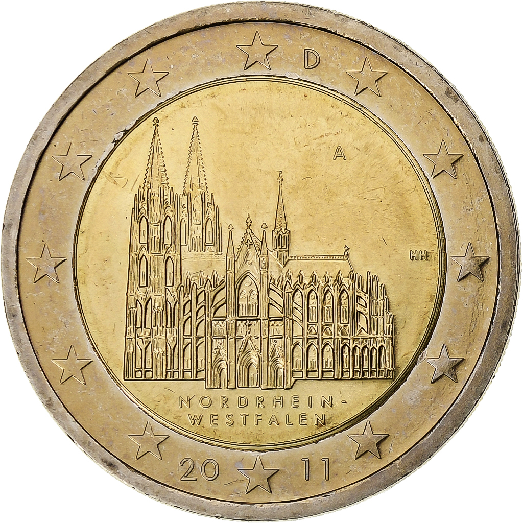 Germany, 2 Euro, Nordrhein-Westfalen, 2011, Berlin, Bi-Metallic, MS