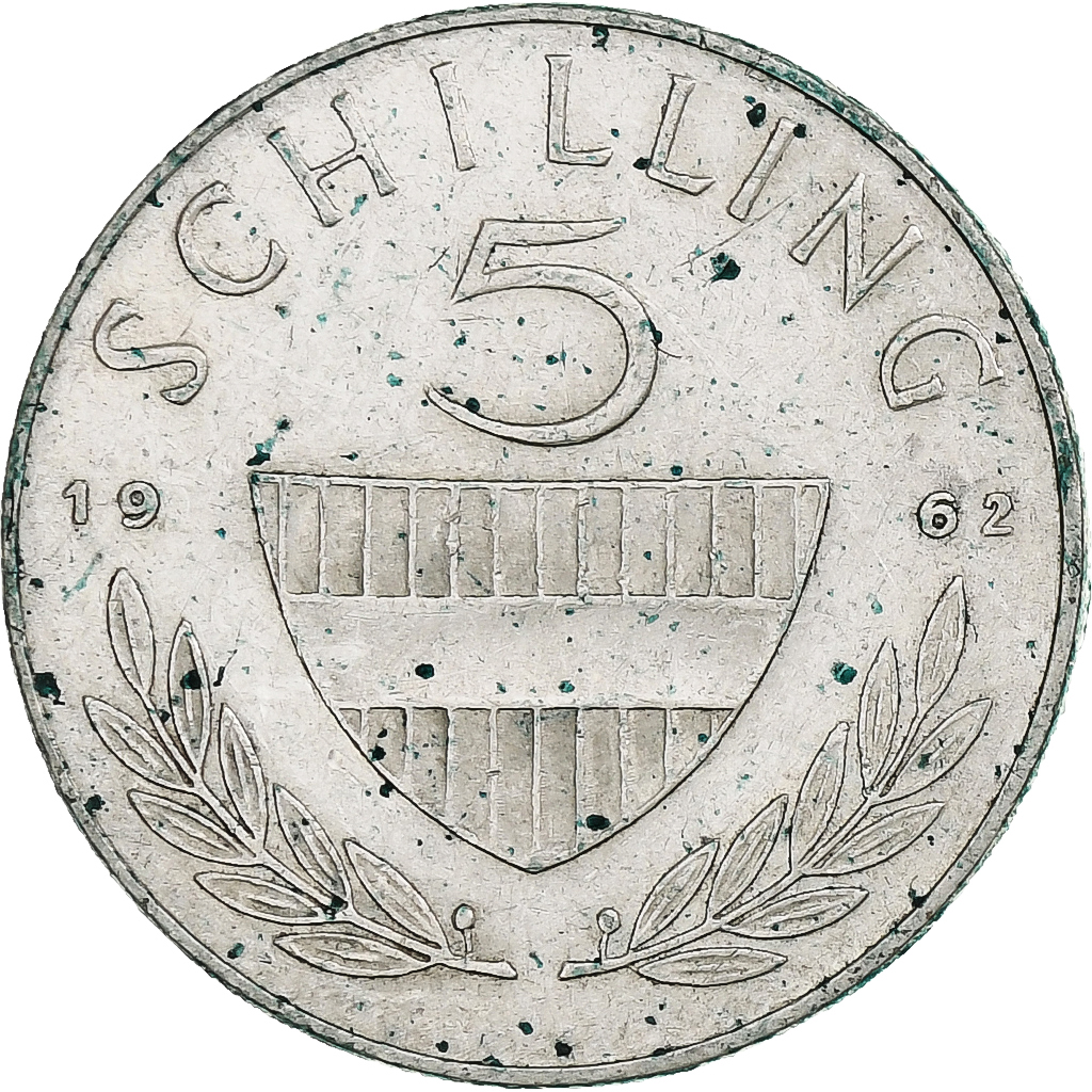 Austria, 5 Schilling, 1962, Vienna, Silver, 