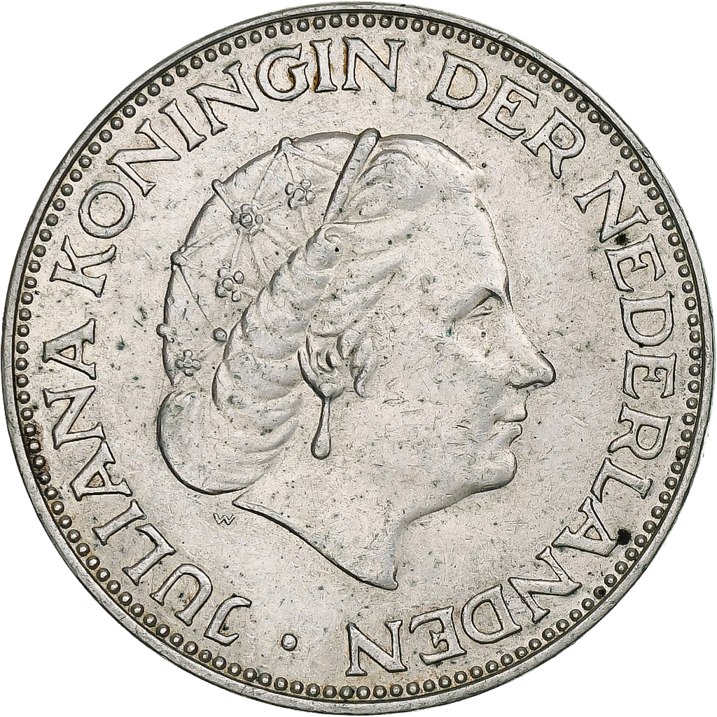 Netherlands, Juliana, 2-1/2 Gulden, 1959, Utrecht, Silver, , KM:185