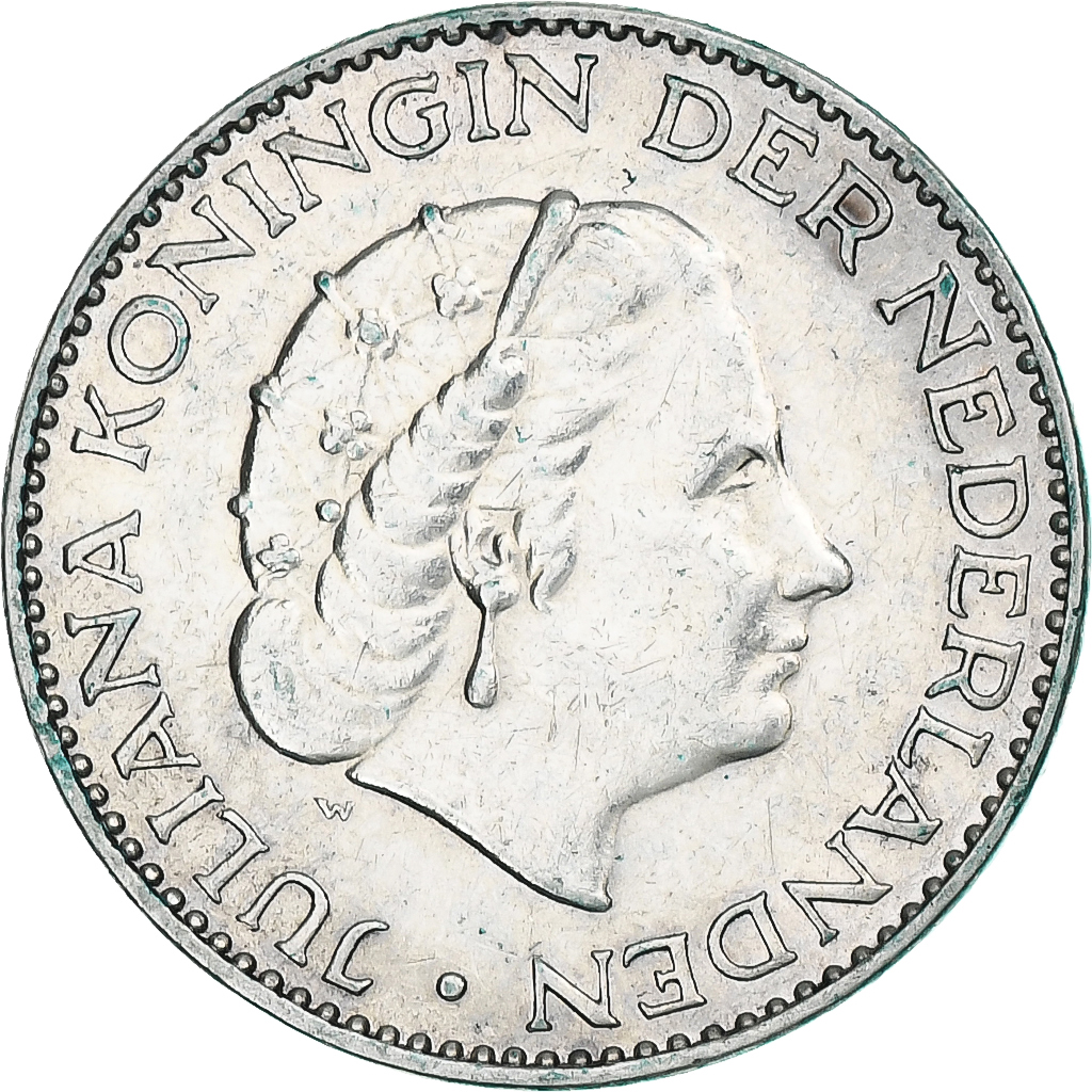 Netherlands, Juliana, Gulden, 1956, Utrecht, Silver, , KM:184