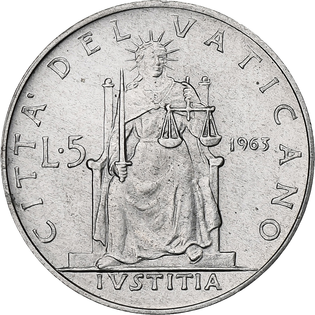 Vatican, Paul VI, 5 Lire, 1963, Rome, BU, Aluminum, , KM:78