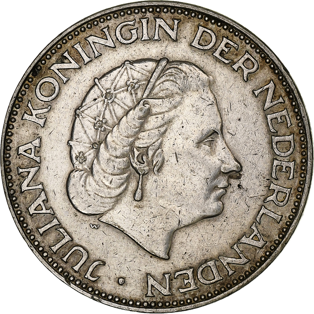 Netherlands, Juliana, 2-1/2 Gulden, 1961, Utrecht, Silver, , KM:185