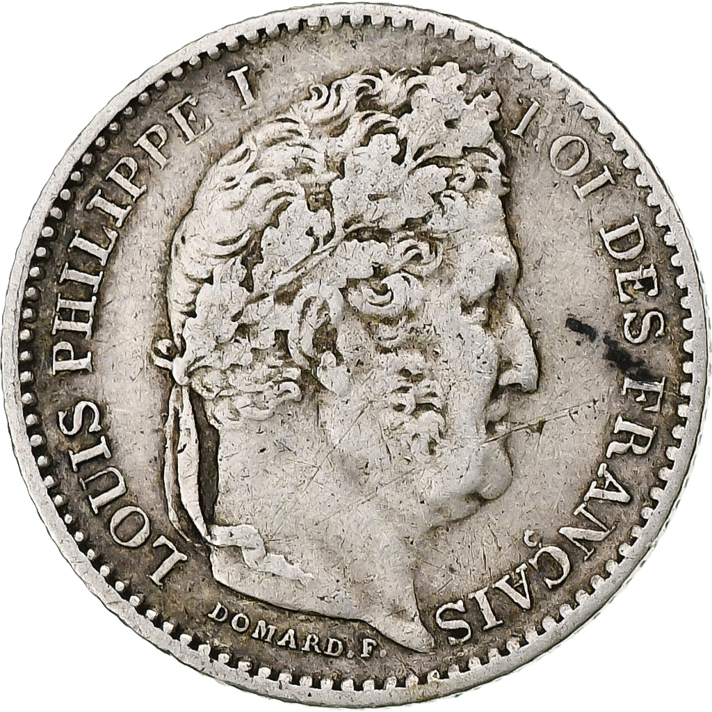 France, Louis-Philippe, 25 Centimes, 1847, Paris, Silver, 