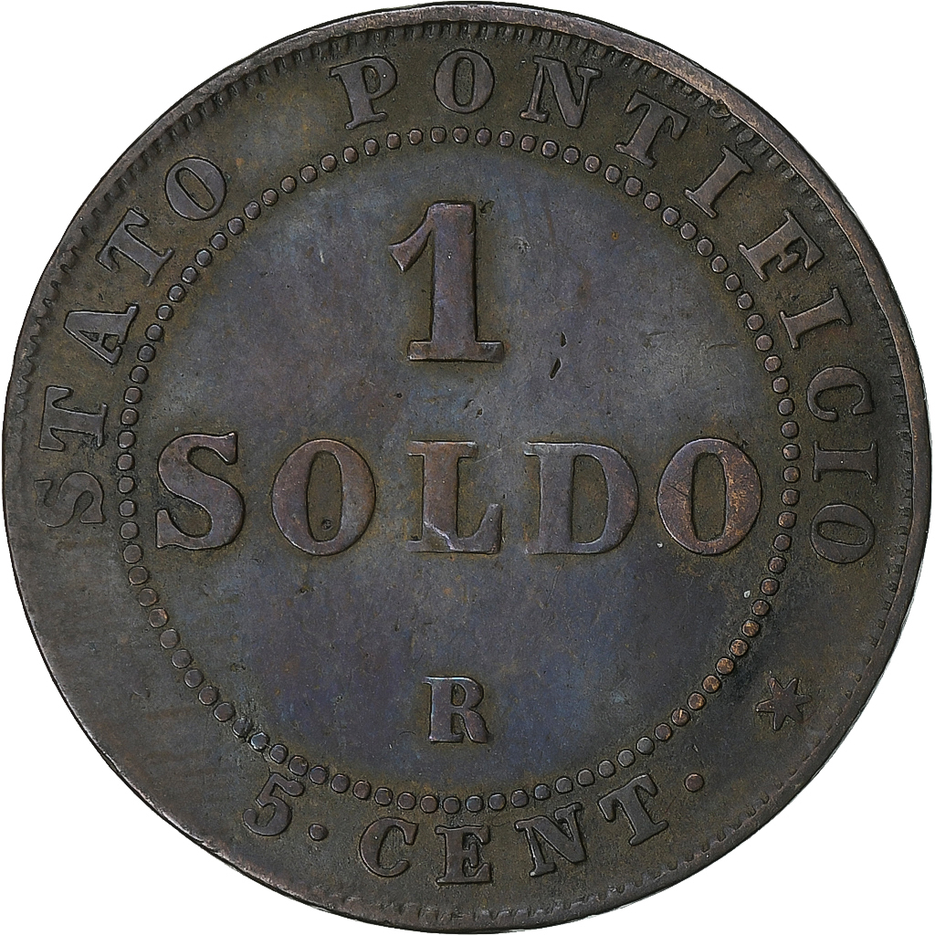 Papal States, Pius IX, Soldo, 1866, Rome, Copper, , KM:1372.2