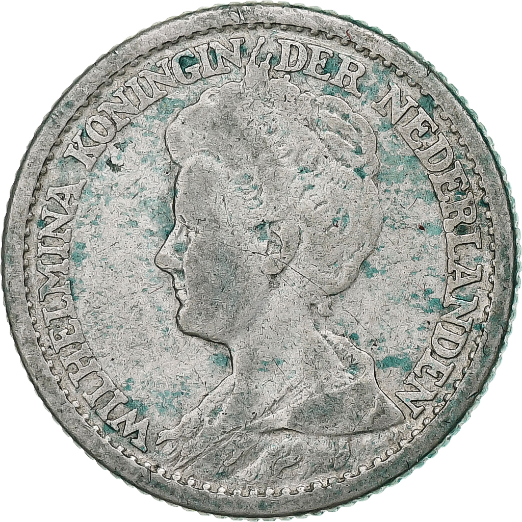 Netherlands, Wilhelmina I, 25 Cents, 1914, Utrecht, Silver, , KM:146
