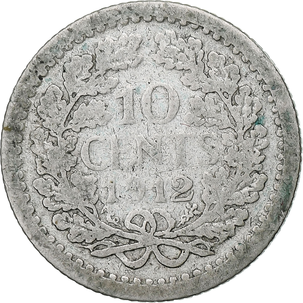 Netherlands, Wilhelmina I, 10 Cents, 1912, Utrecht, Silver, , KM:145