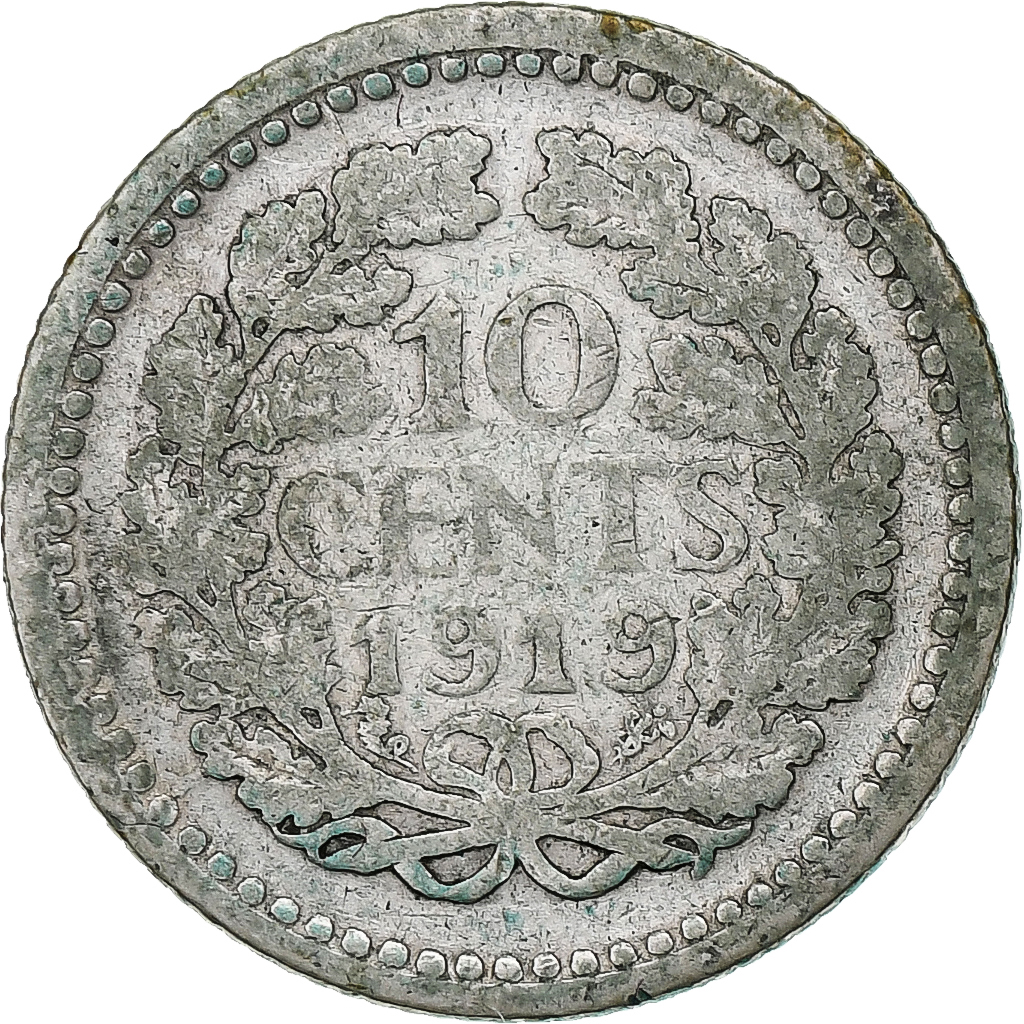 Netherlands, Wilhelmina I, 10 Cents, 1919, Utrecht, Silver, , KM:145
