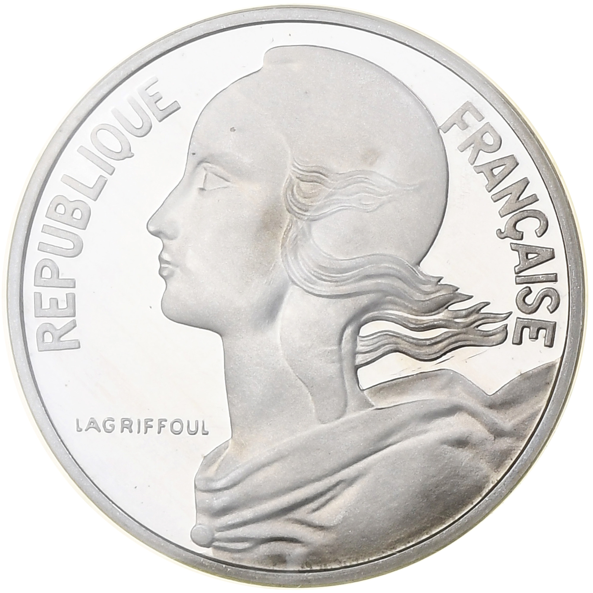 France, 10 Centimes, Marianne, 1980, MDP, Piéfort, Silver, 
