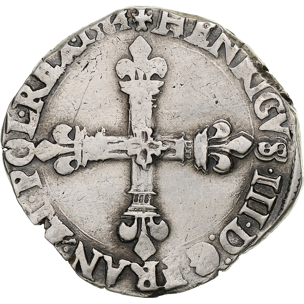 France, Henri III, 1/4 Ecu, 1584, Angers, Silver, , Gadoury:494