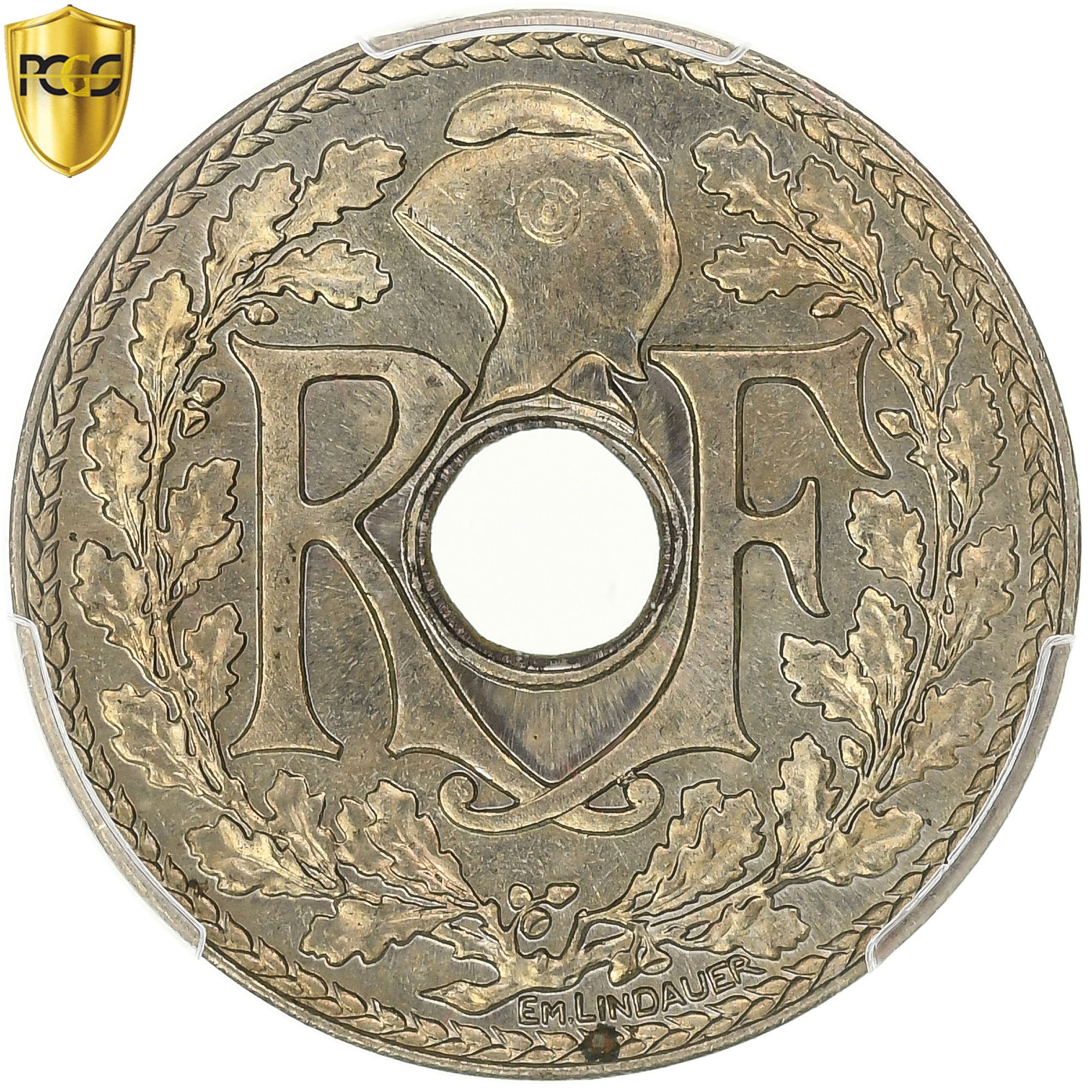 France, 25 Centimes, Lindauer, .1939., Paris, Maillechort, PCGS, MS(65-70)