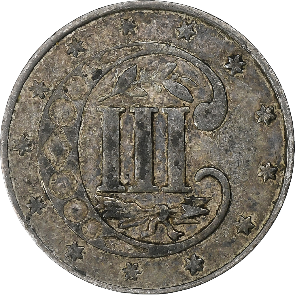 United States, 3 Cents, 1859, Philadelphia, Silver, , KM:88