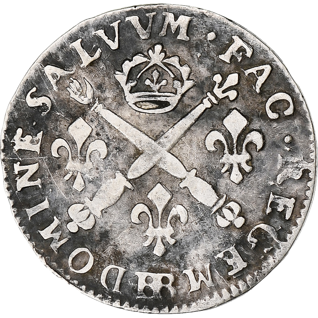 France, Louis XIV, 5 Sols aux insignes, 1704, Strasbourg, reformed, Silver