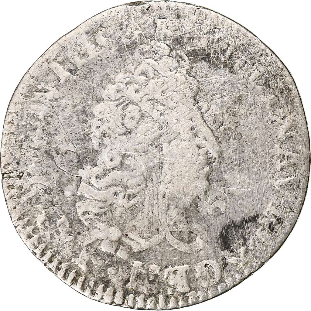 France, Louis XIV, 5 Sols aux insignes, 1702-1703, Paris, reformed, Silver