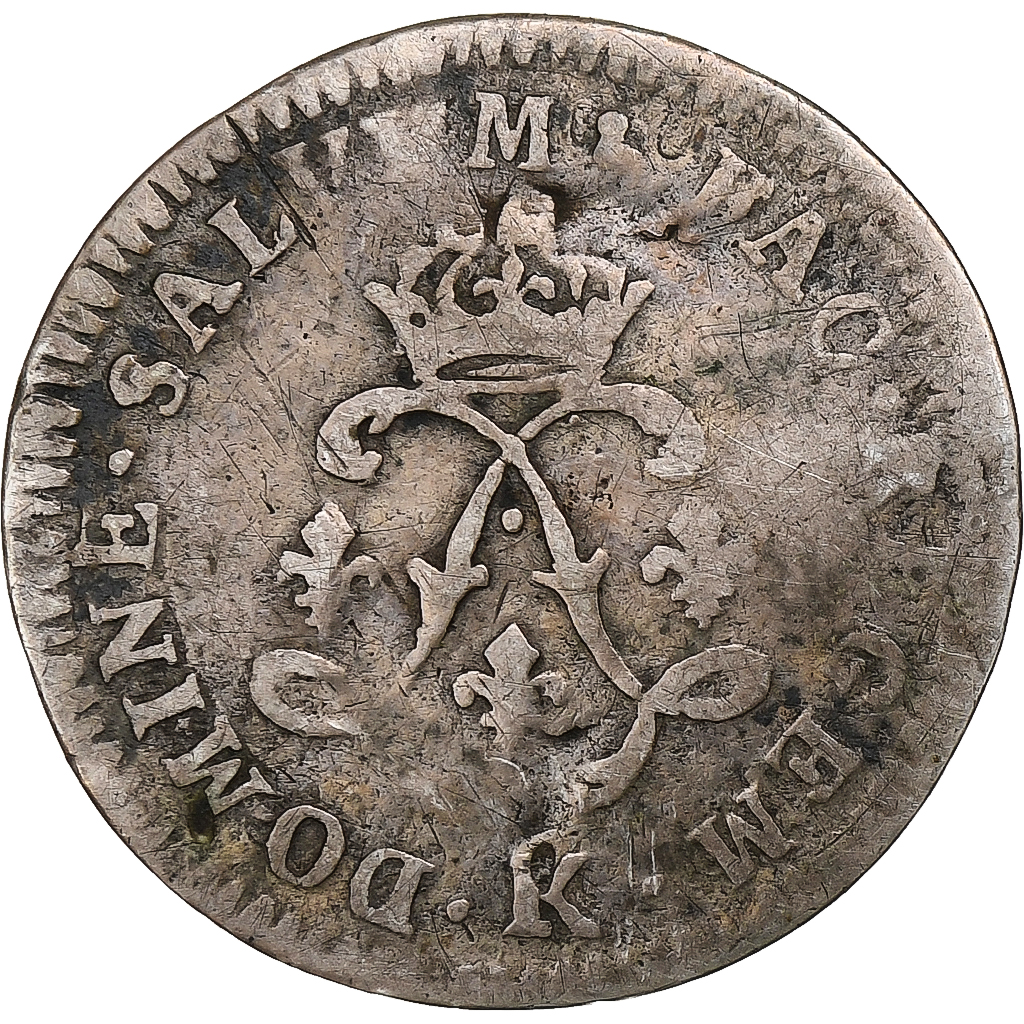 France, Louis XIV, 4 Sols aux 2 L, 1692, Bordeaux, reformed, Silver, 
