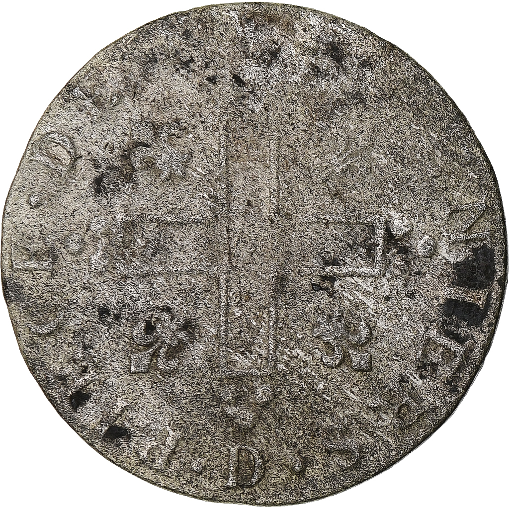 France, Louis XIV, XXX Deniers aux 2 L couronnés, 1713, Lyon, Billon