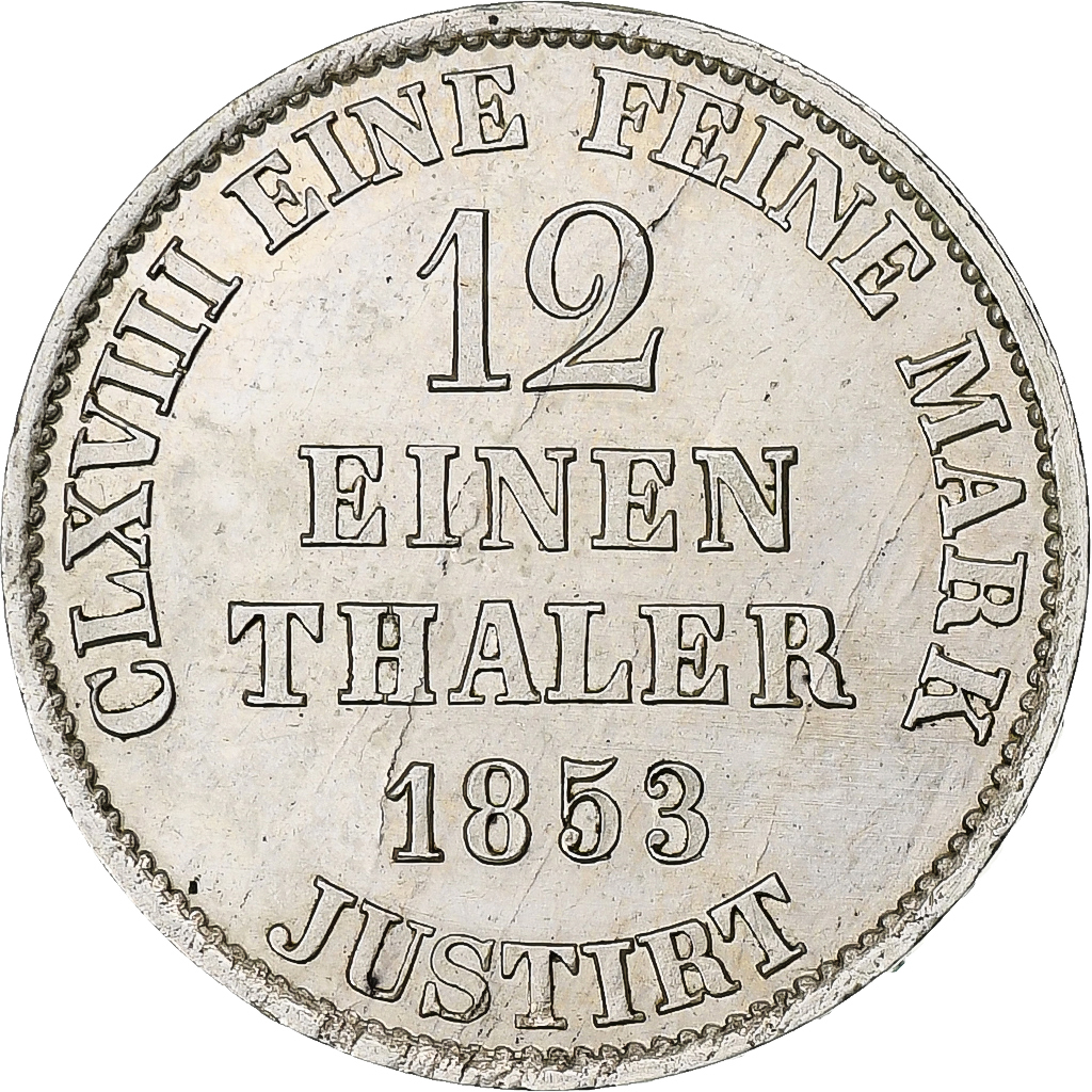 Germany, Kingdom of Hannover, Georg V, 1/12 Thaler, 1853, Hannover, Silver