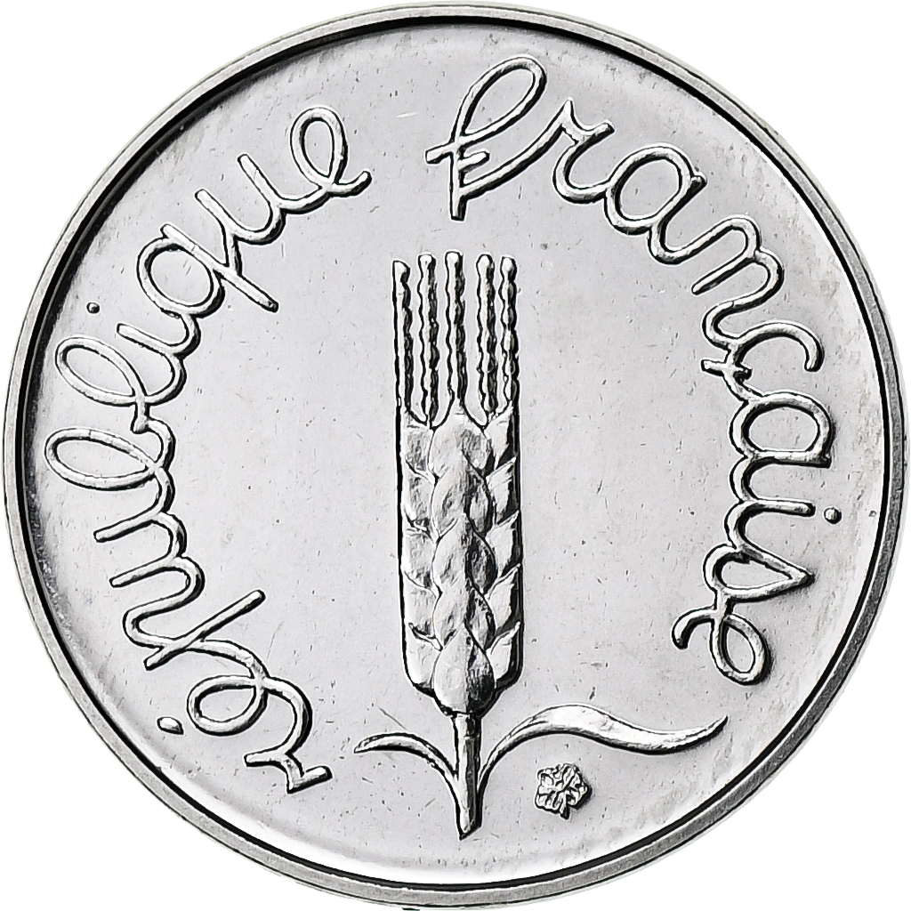 France, Centime, Épi, 1990, Monnaie de Paris, Stainless Steel, 