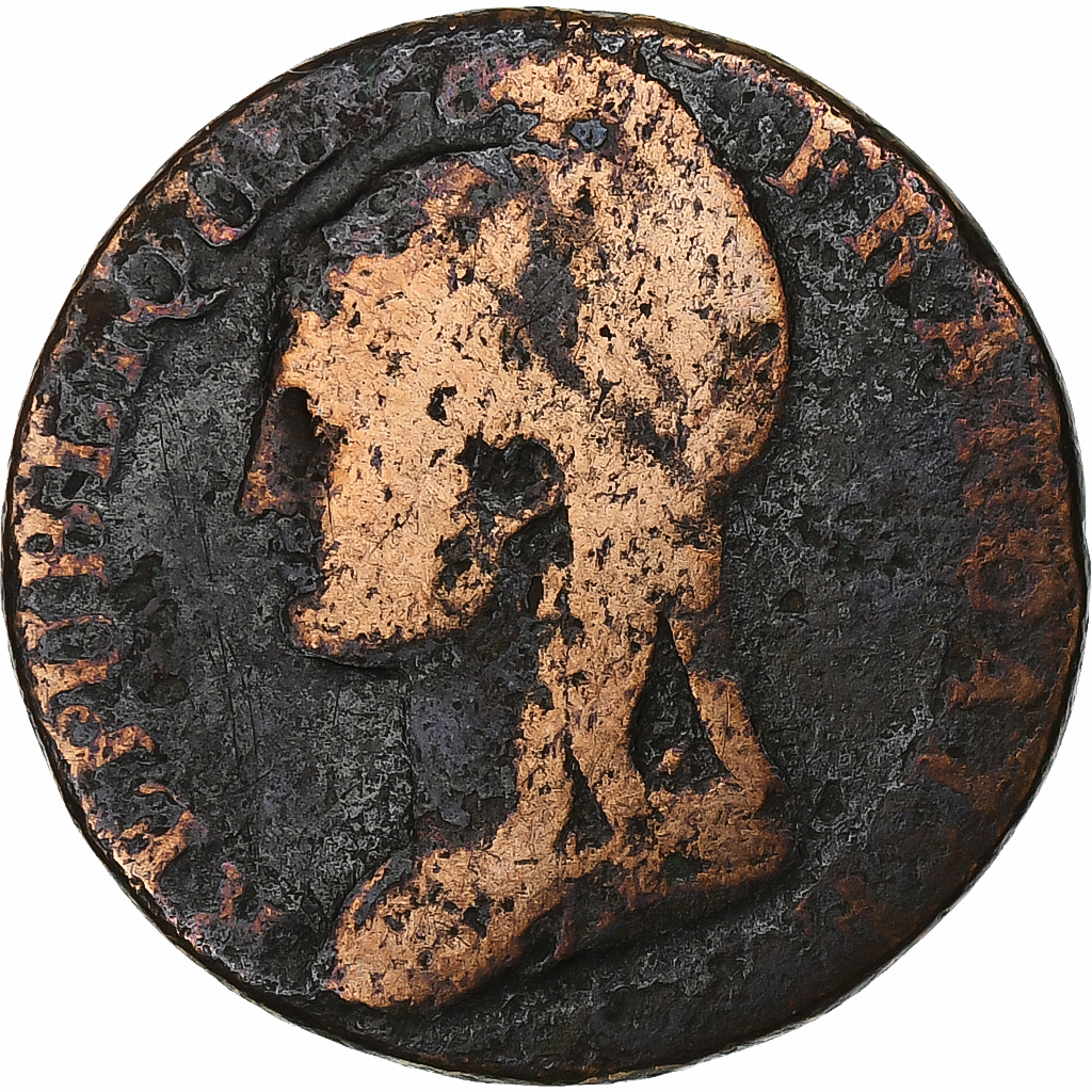 France, 5 Centimes, Dupré, AN 4, Paris, Petit module, Bronze, VF