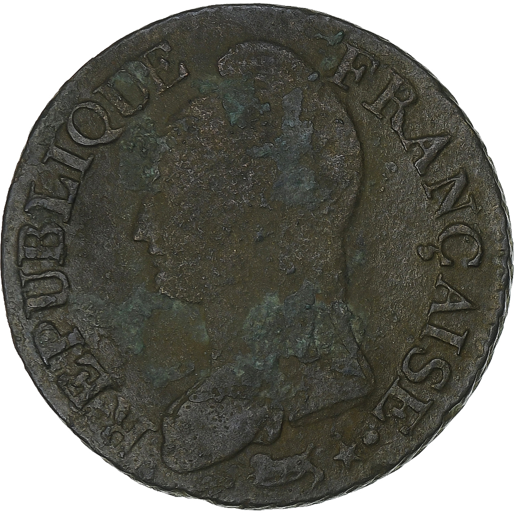 France, 5 Centimes, Dupré, AN 7, Paris, Copper, VF, Gadoury:126