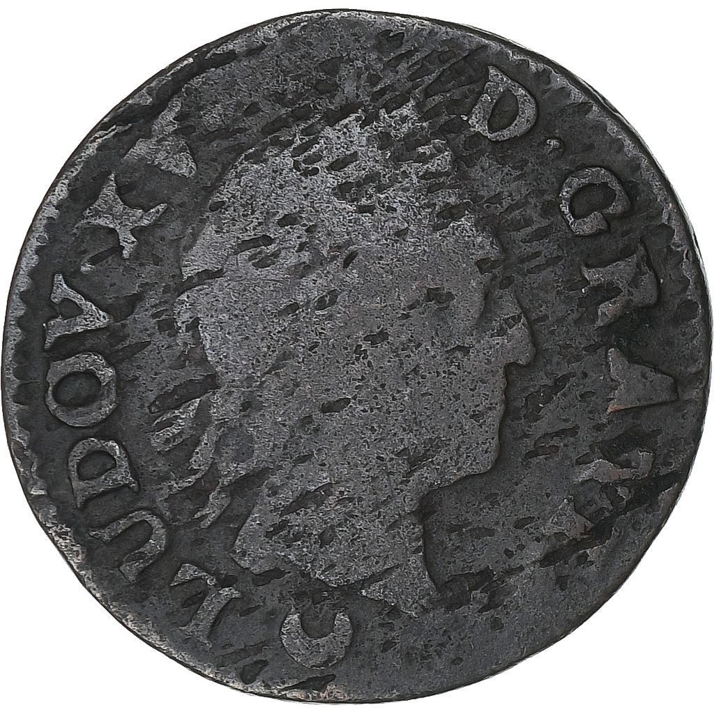 France, Louis XV, Liard à la Vieille Tête, 1770, Metz, Copper, 
