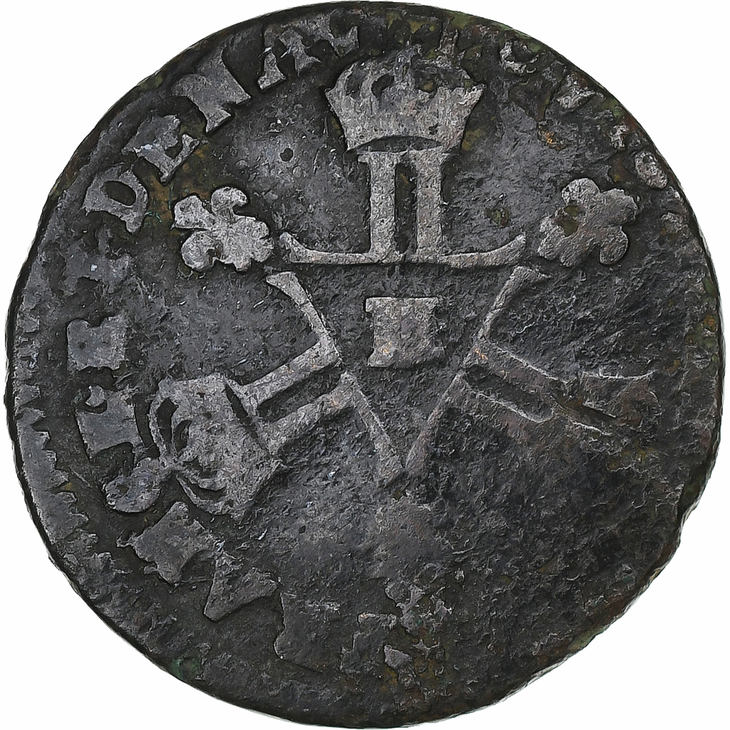 France, Louis XIV, Six deniers dits "dardenne", Montpellier, Copper, F(12-15)
